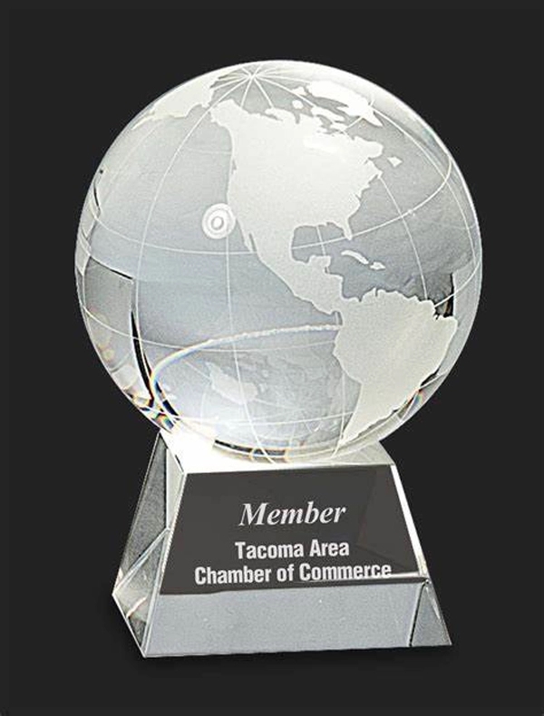 Corporate Optical Crystal Globe Award 2