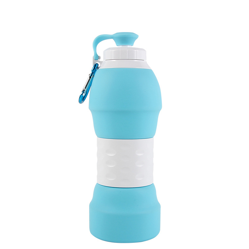 20oz Food Grade Silicone Folding Water Bottle 5