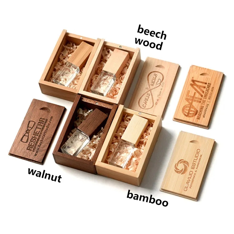 Wooden Crystal USB Thumb Drive 1