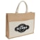 Jute Shopper Tote with Recycled Cotton Pocket, custom tote bag with logo imprint 26