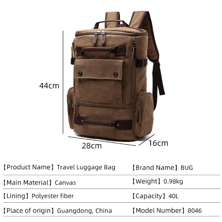 Vintage Canvas Laptop Backpack for Men 2