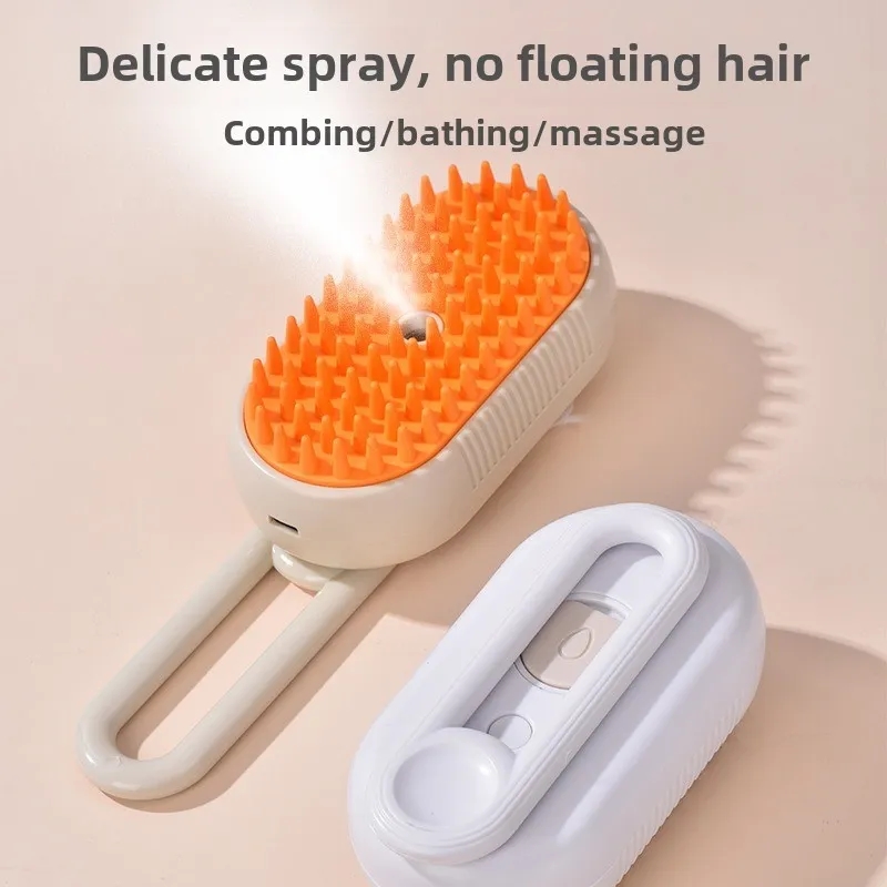 Custom 4 in 1 Pet Steam Brush for Cat Dog Grooming Wholesale OEM 1