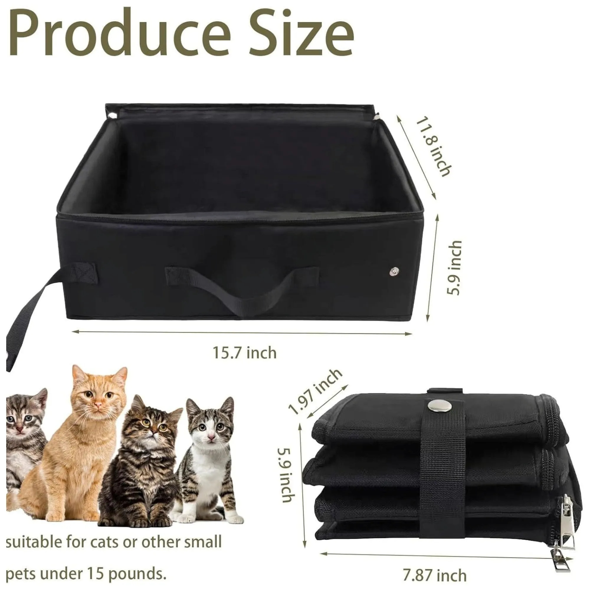 Portable Foldable Travel Litter Box 2