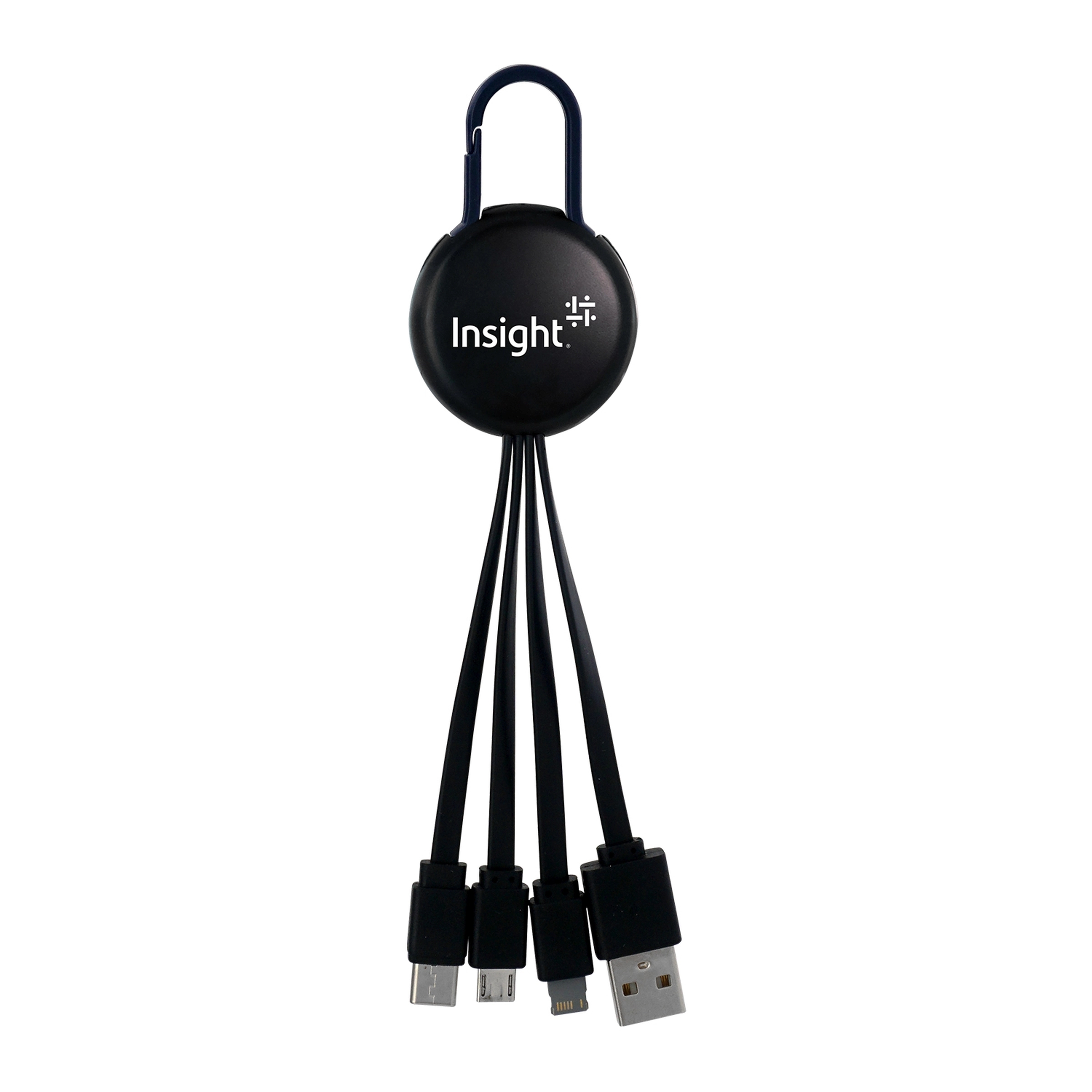 BLACK COLORFUL CLIP 3 IN 1 CHARGING CABLE 4