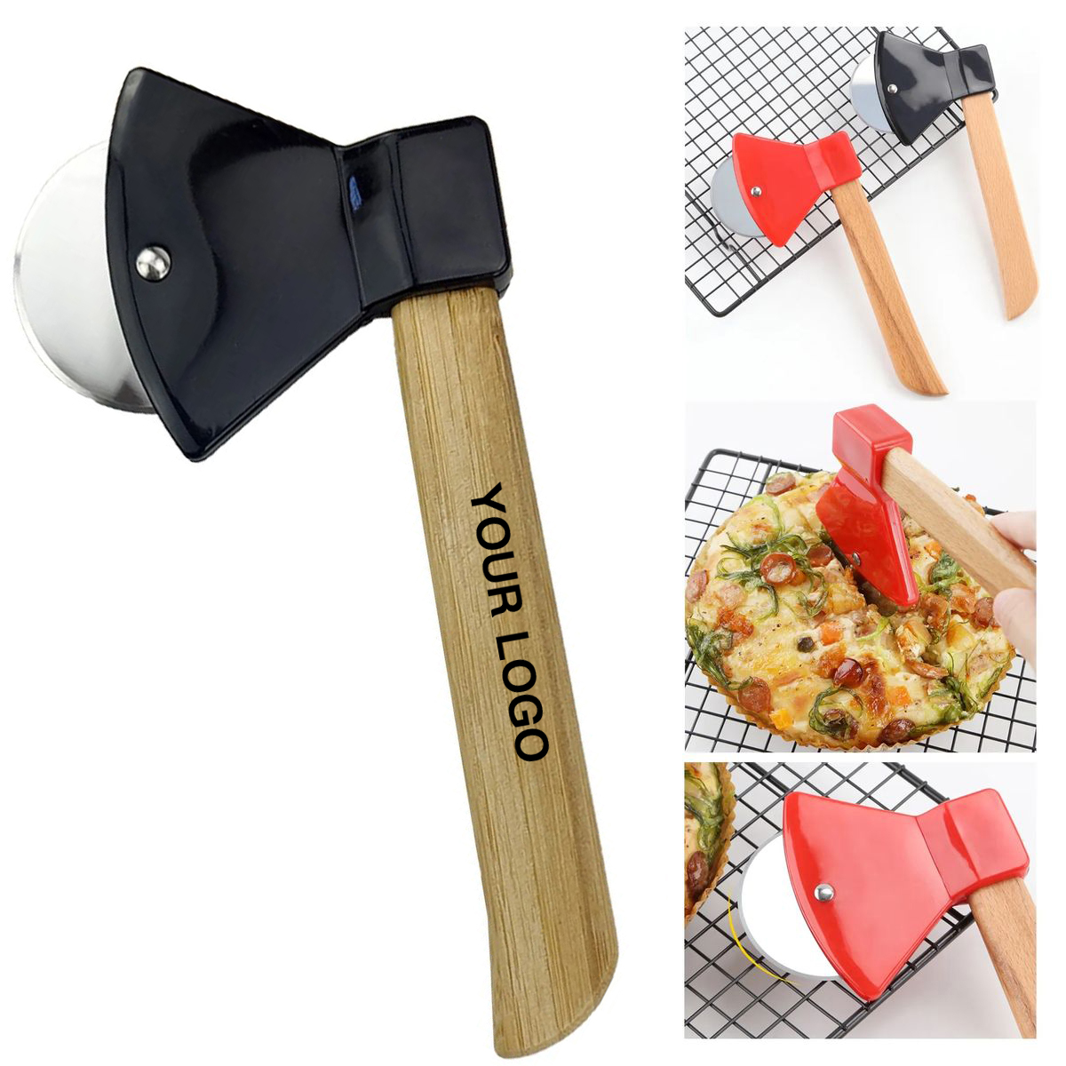 Sharp Pizza Wheel with Axe Inspired Design 4