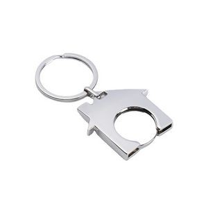 Alloy Shopping Trolley Locker Coin Keychain 7