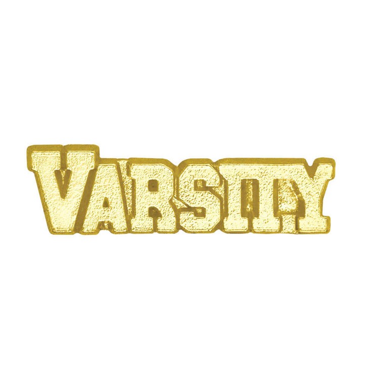 Varsity Bright Gold Chenille Lapel Pin