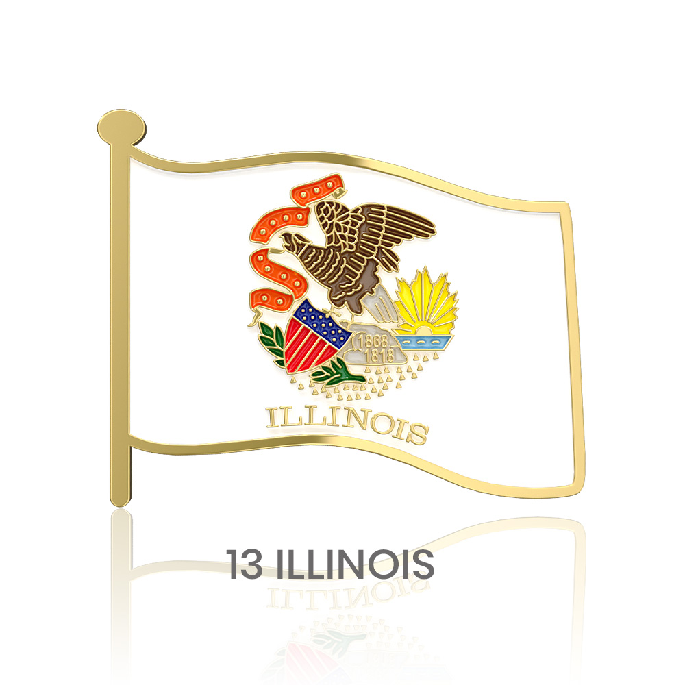 1" Stock Flag Pins 59