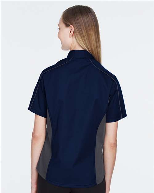 Women's Fuse Colorbloack Twill Short Sleeve Shirt - 77042 13
