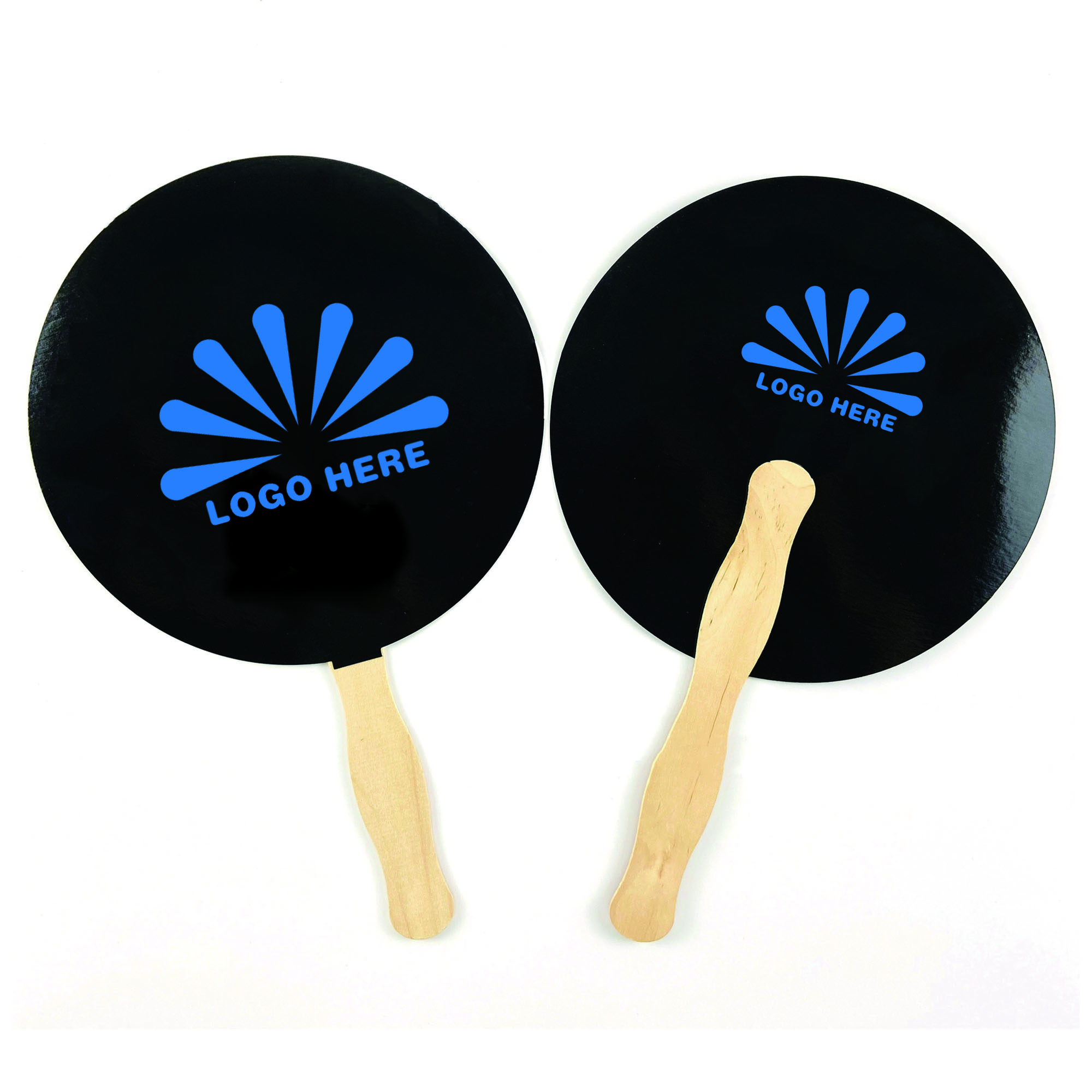 Full Color Paper Fan With Wooden Handle 4