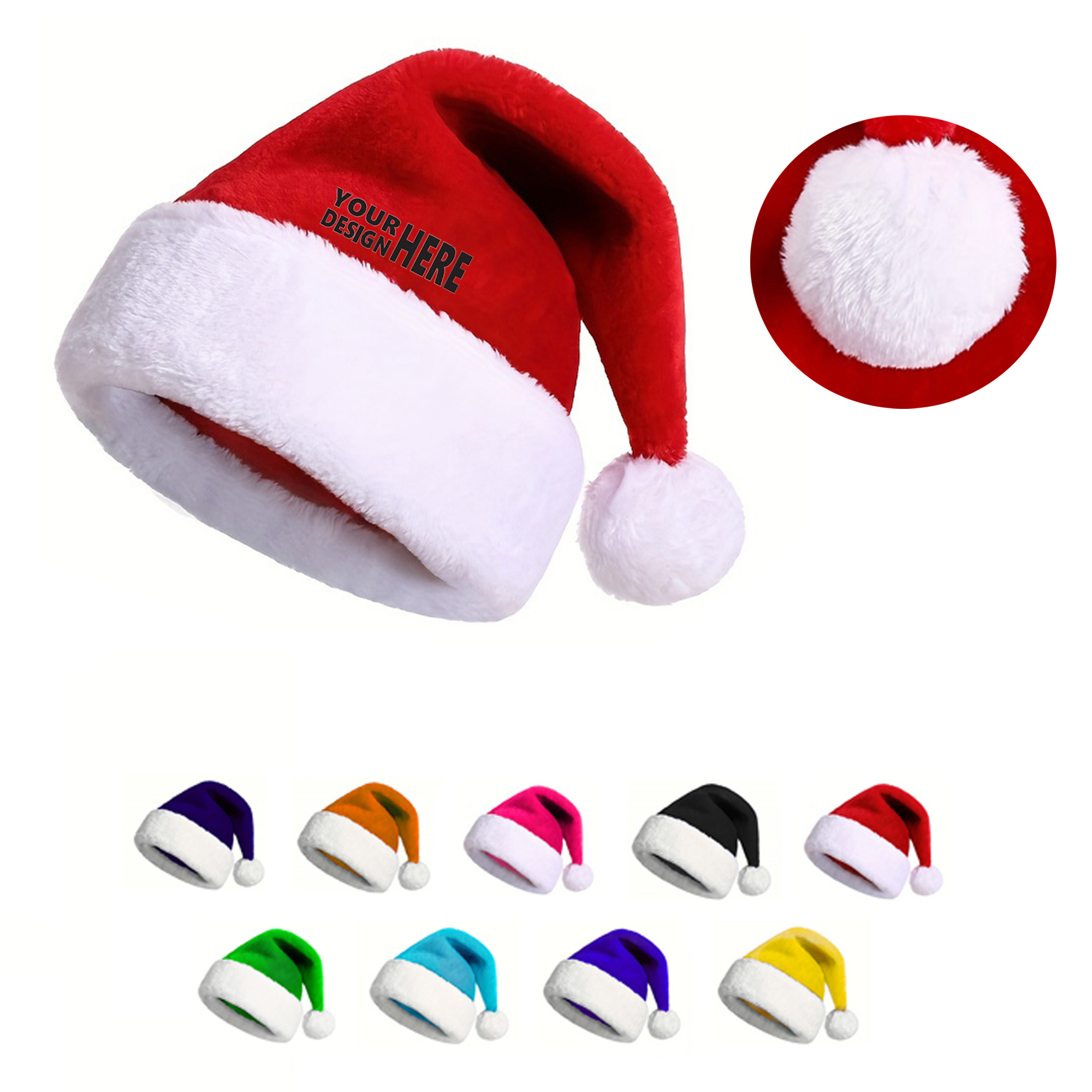 Thickened Party Colored Santa Hat 2