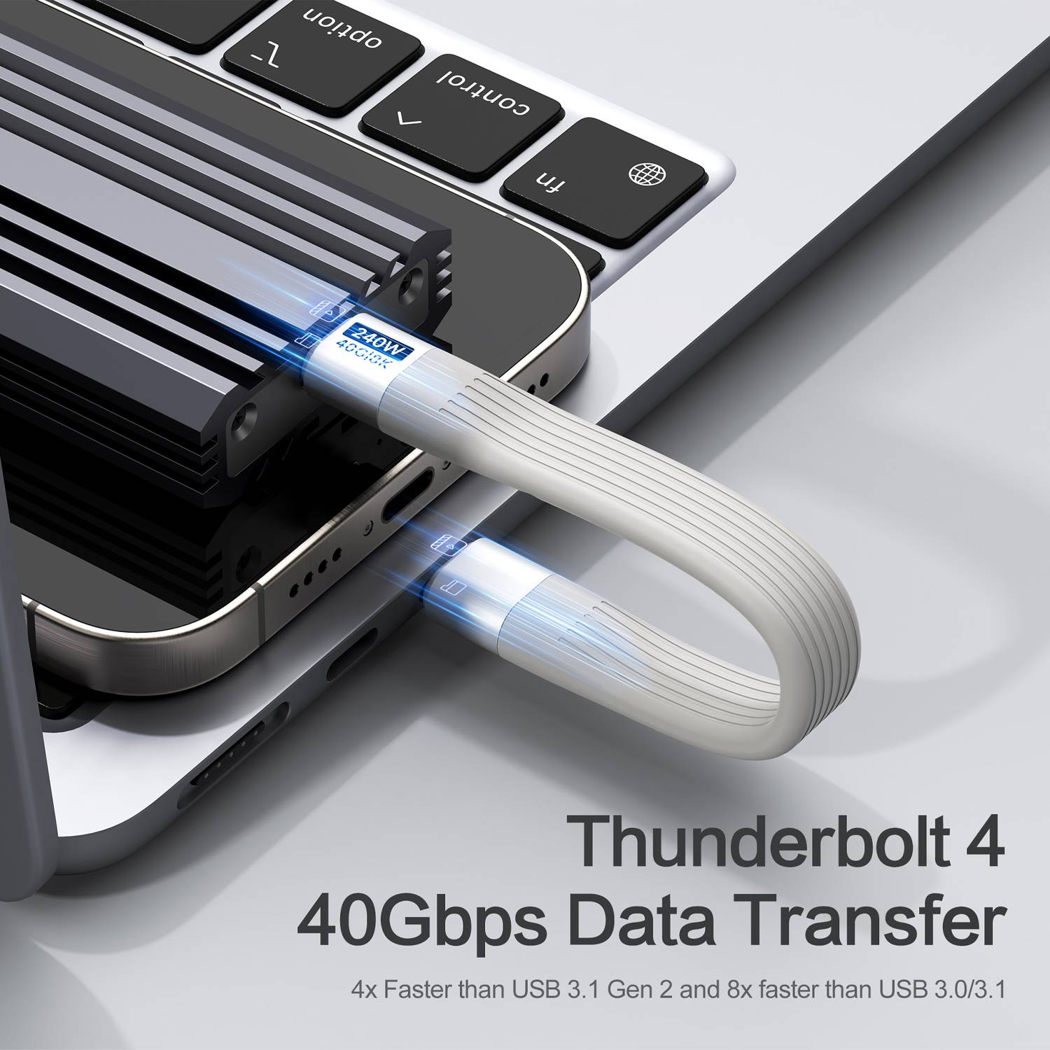 Portable Type-C Fast Charging Data Cable Keychain 7