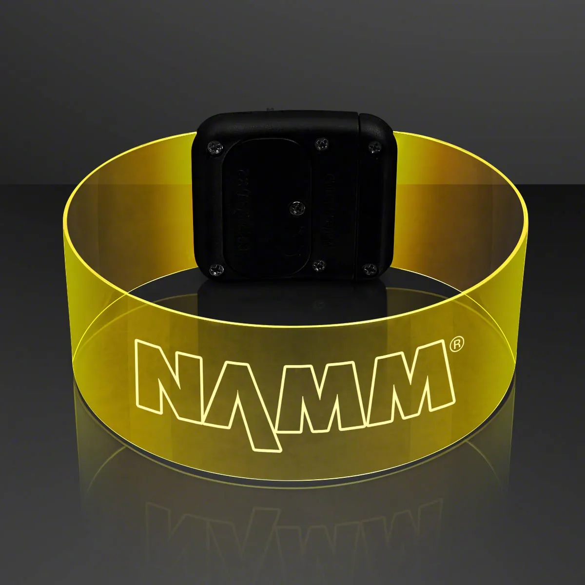 Laser Engraved - Cosmic Yellow LED Magnetic Clasp Bracelets 1