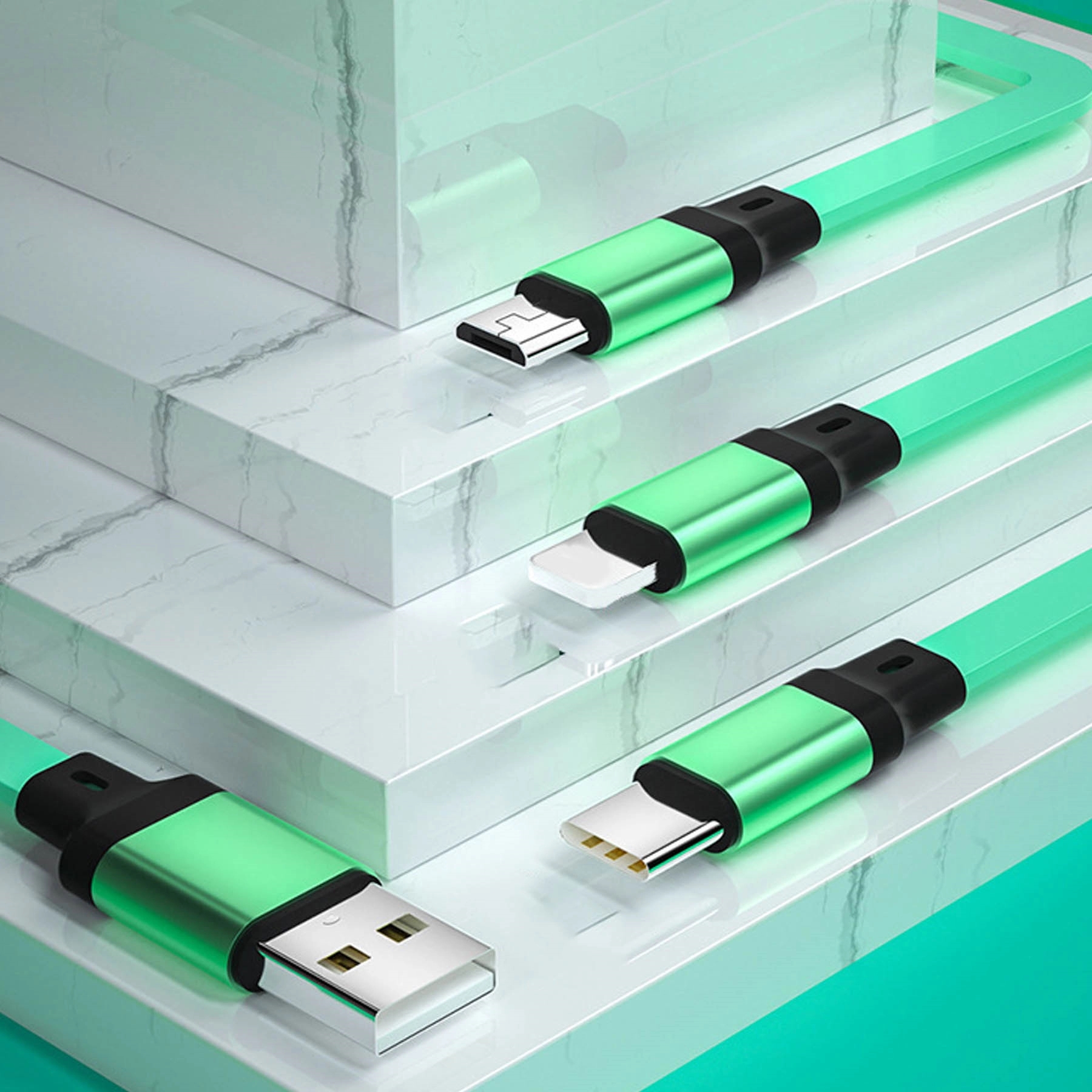 Multi USB Charging Cable Retractable 3in1 Universal Charger 3