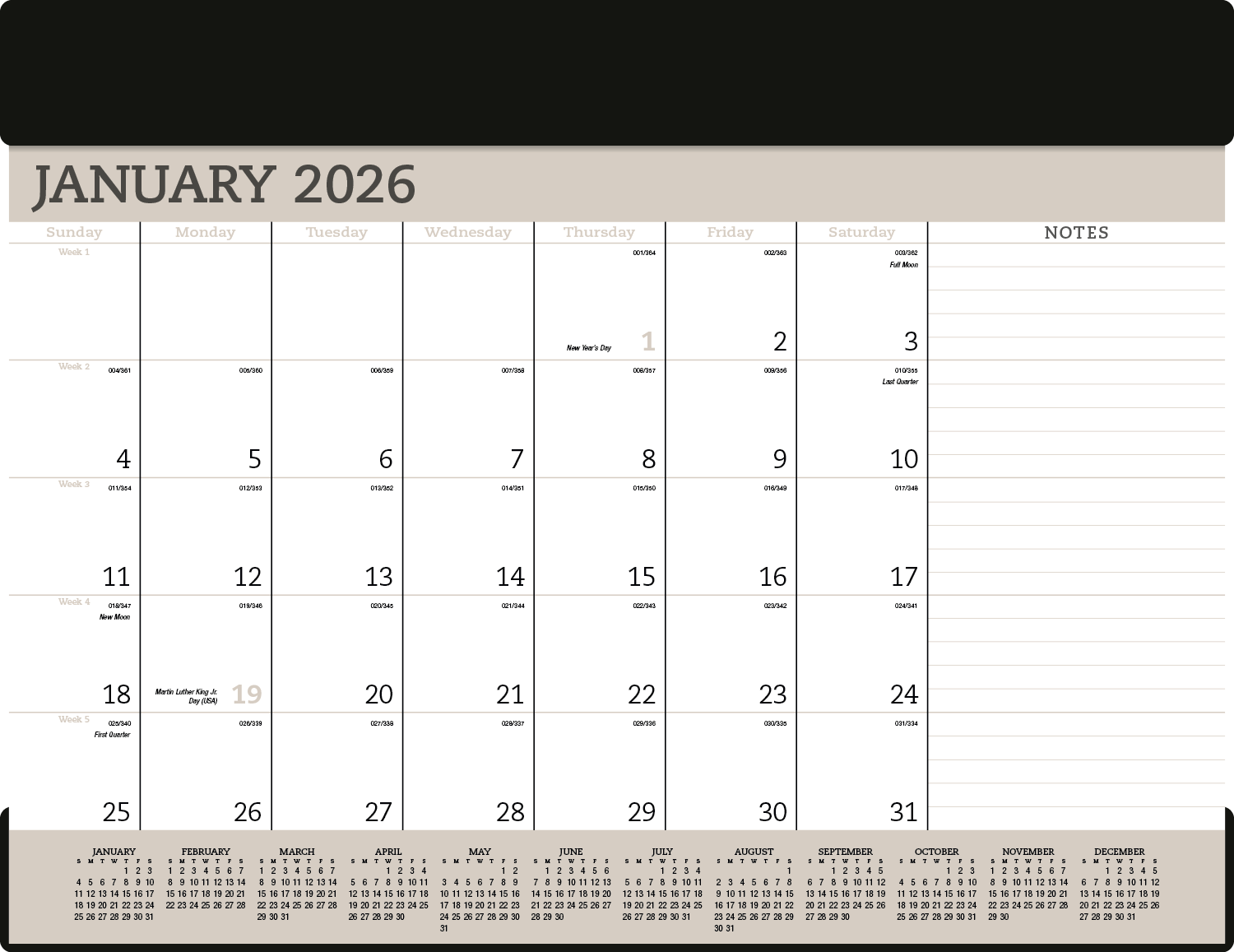 Triumph® Calendars Vinyl Desk Pad 2