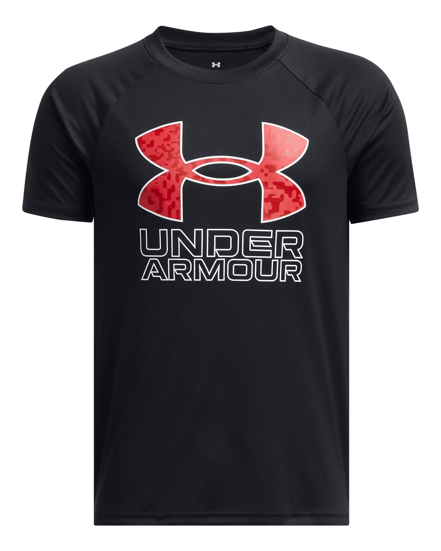 UA Tech Hybrid Print Boys' Short Sleeve 17