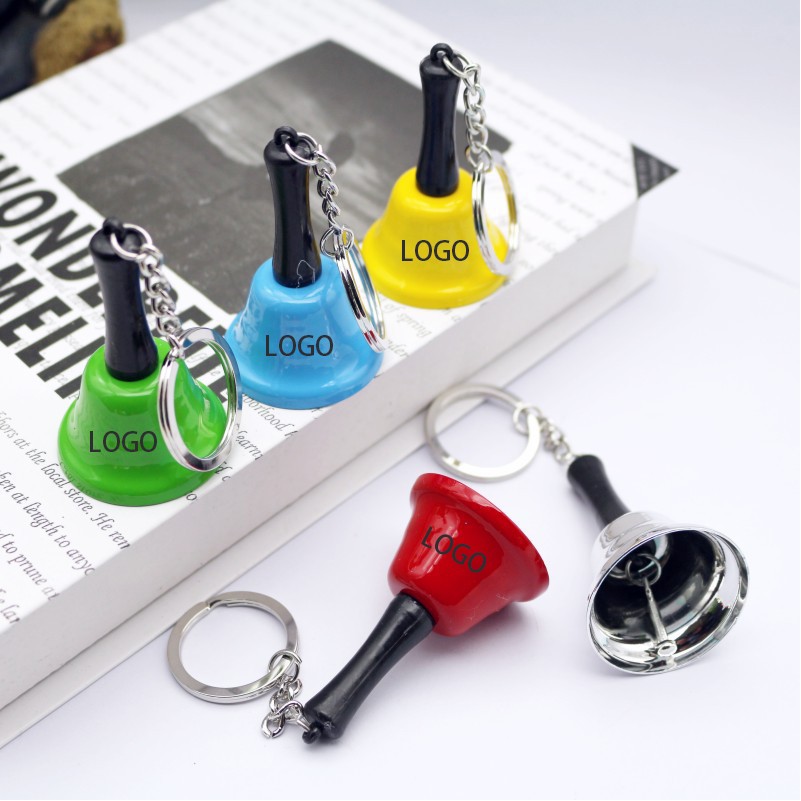 Mini Metal Reception Restaurant Call Bell /Hanging Christmas Rattle /Handbell W/ Keychain 1