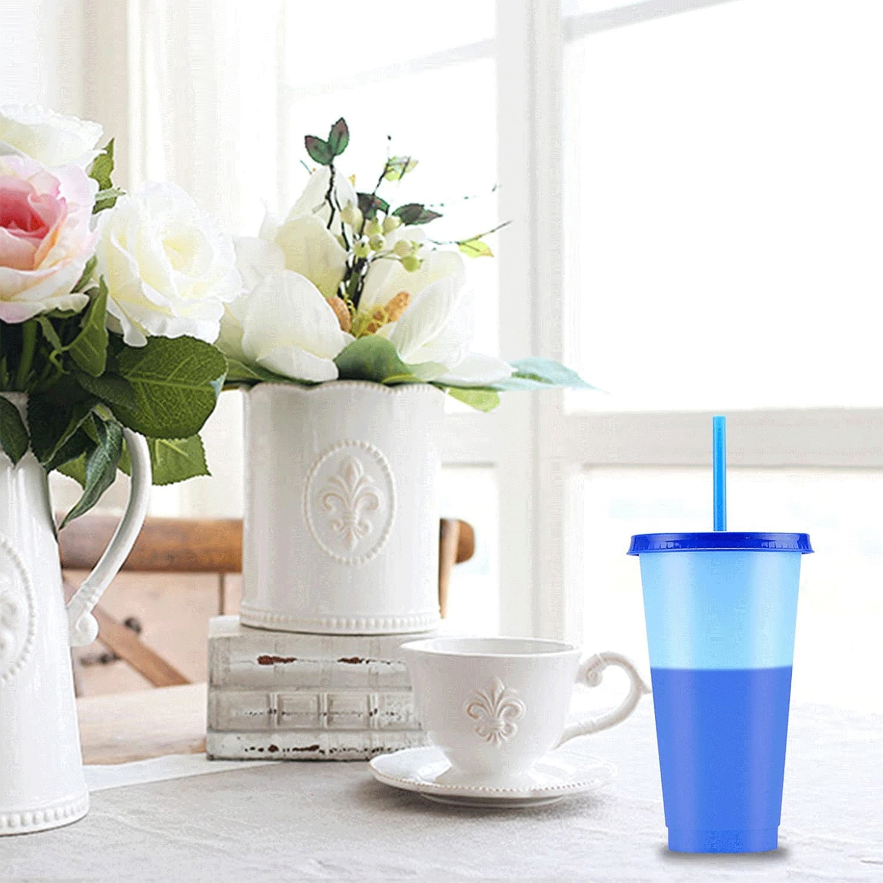 Color Changing Cups Tumblers with Lids Straws 7