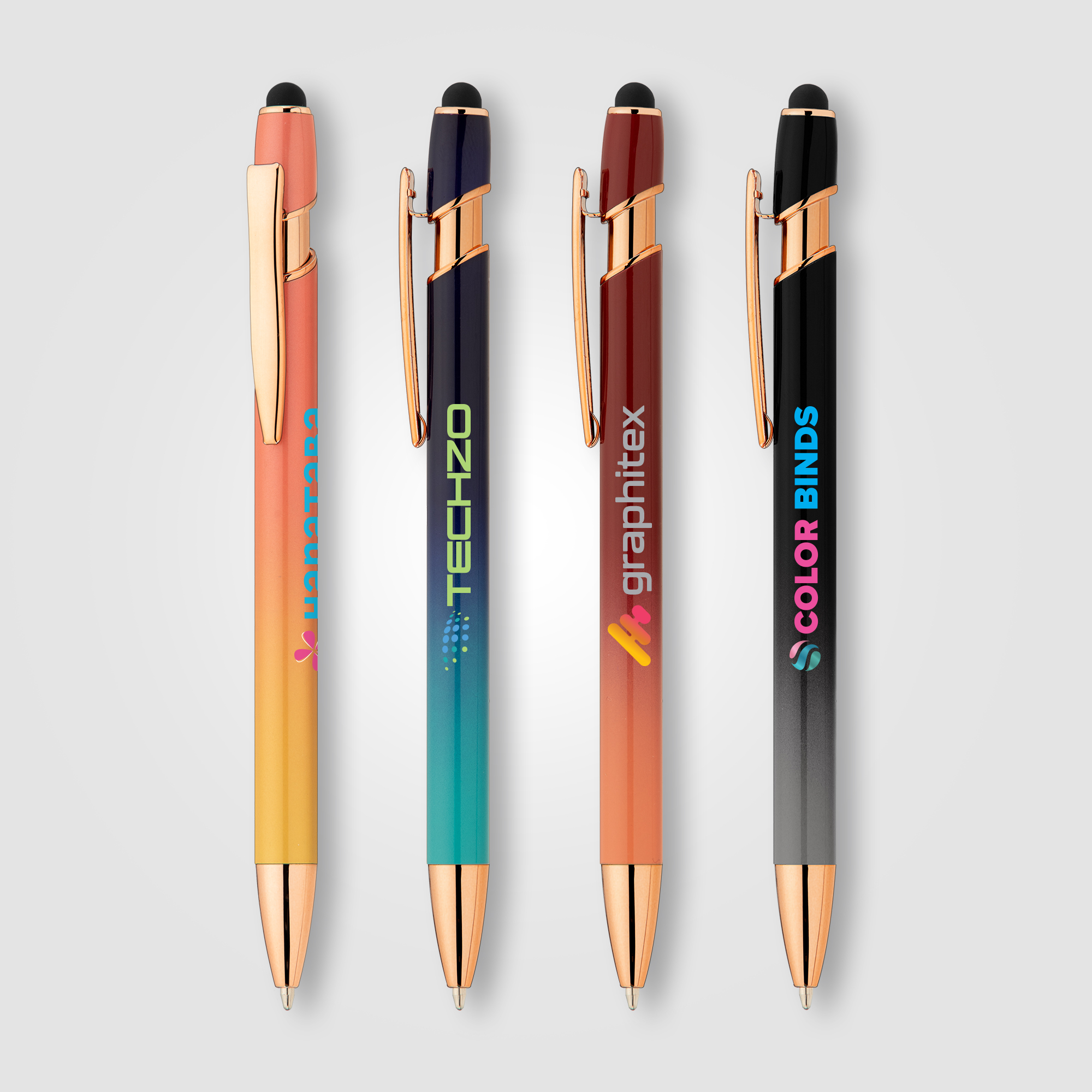 Ellipse Ombre Rose Gold Stylus Pen 12