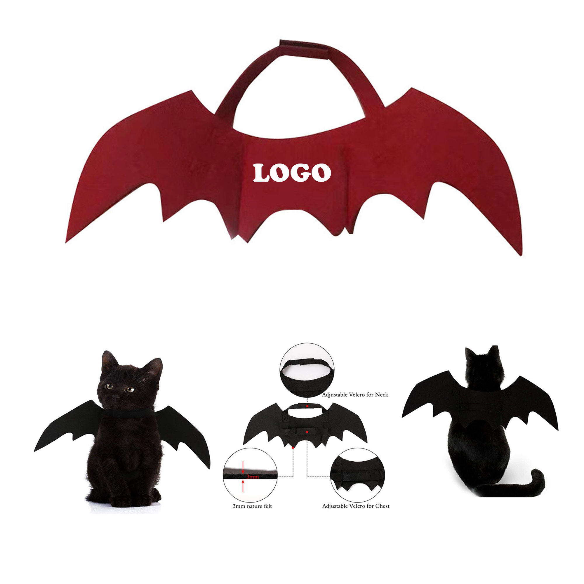 MOQ 10 pcs Bat Wing Pet Costume 3