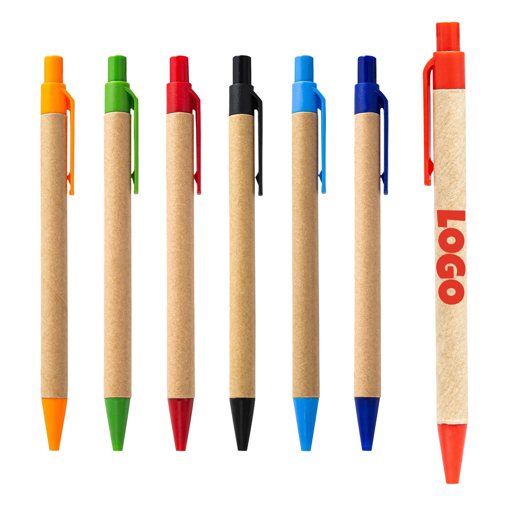 Retractable Eco-Friendly Paper Barrel Ballpoint Pen 1
