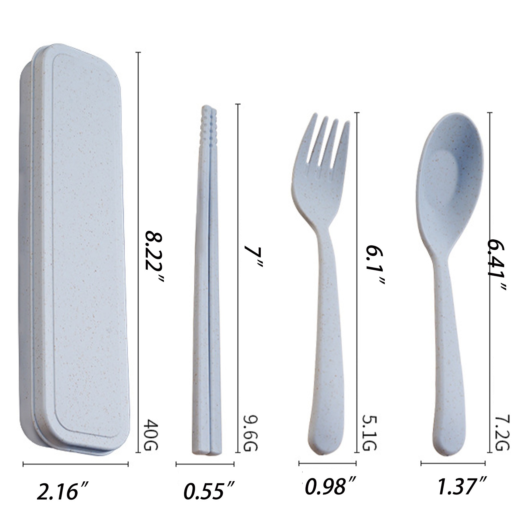 Wheat Straw Forks, Spoons and Chopsticks Plastic Cutlery 4