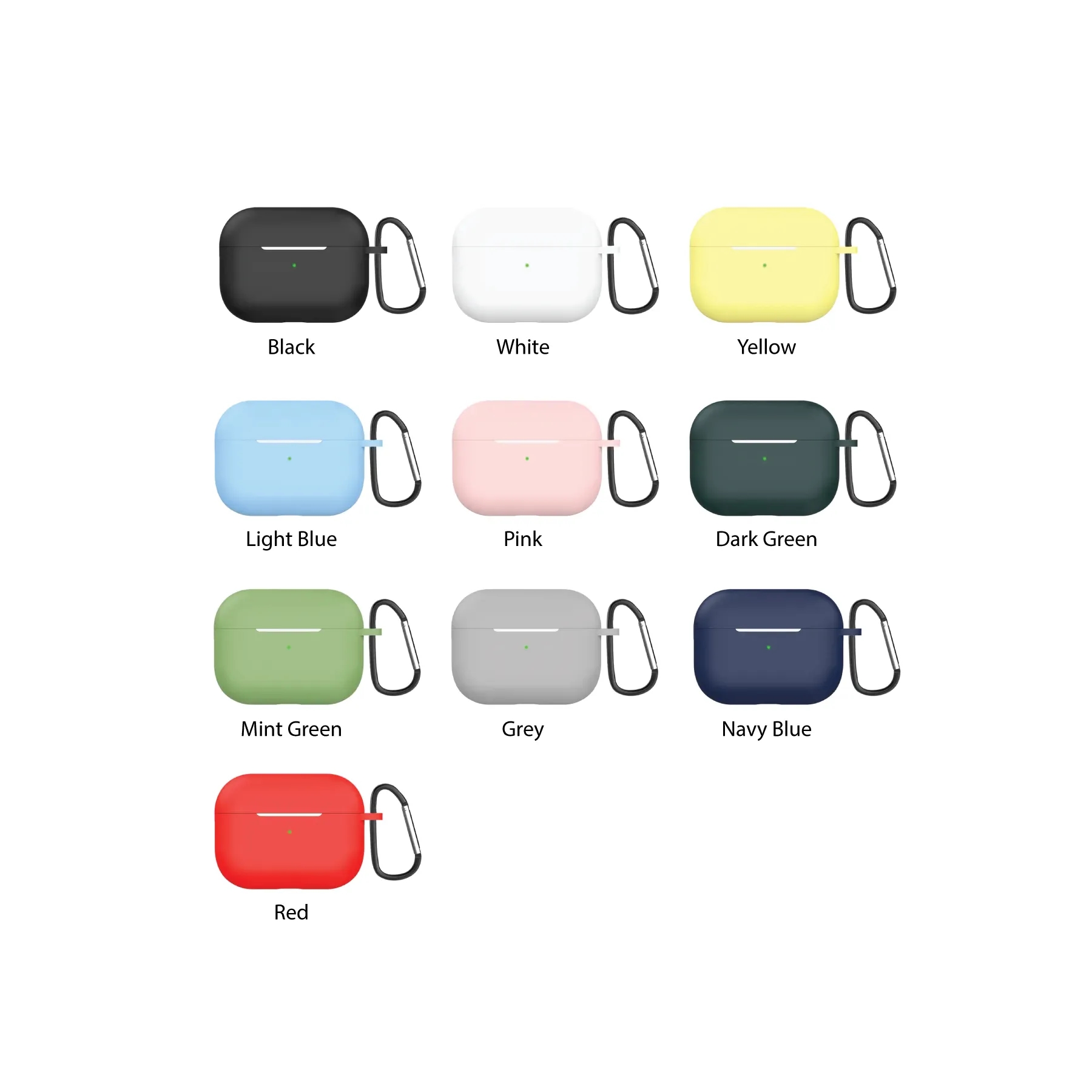Silicone AirPods Pro Case with Carabiner (Pro) 11
