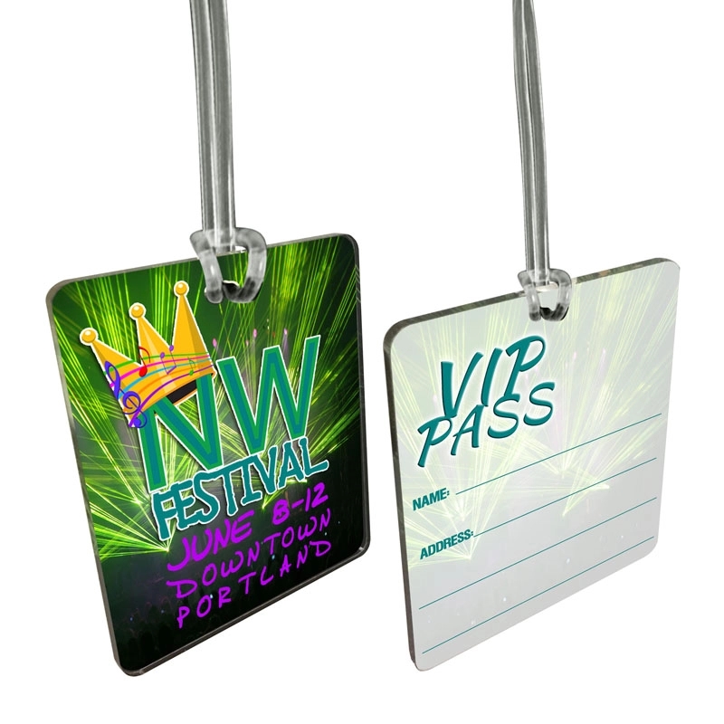 Custom 1/8" Acrylic Write-On Luggage Bag Tag 6