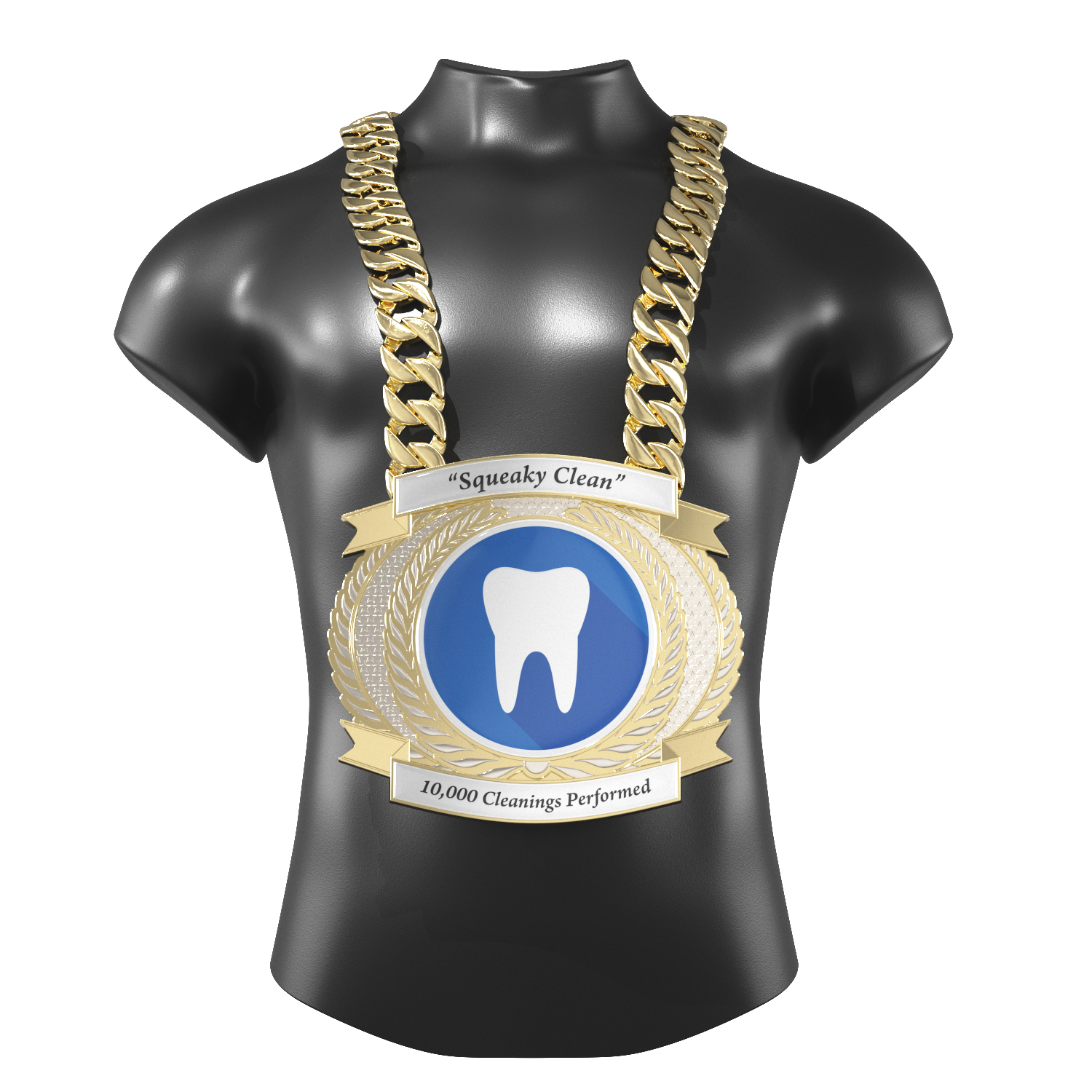 Express Vibraprint® Dual Plated Champ Chain w/ Premium Chain 19