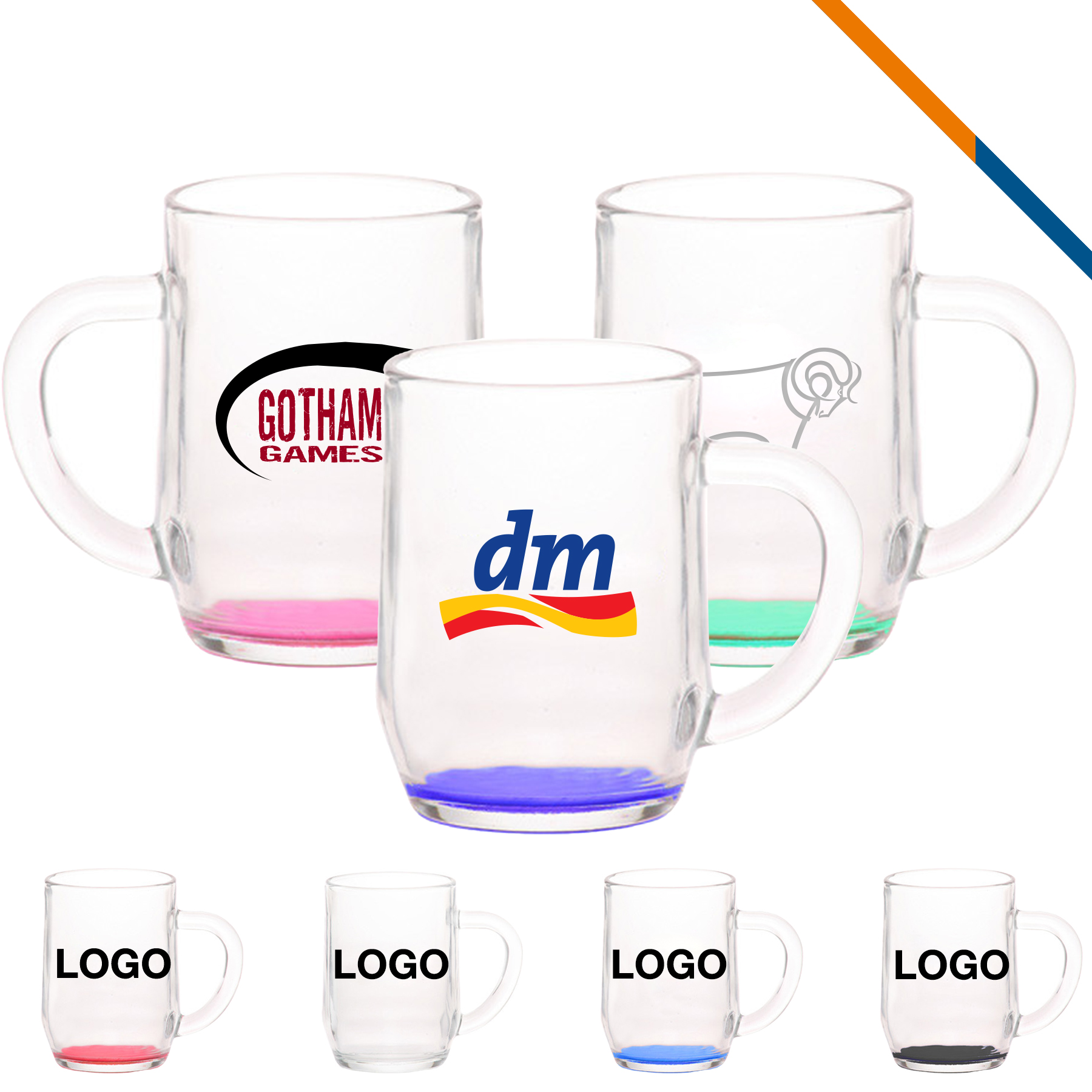 Libbey Uster Glass Mugs - 10 OZ. 3