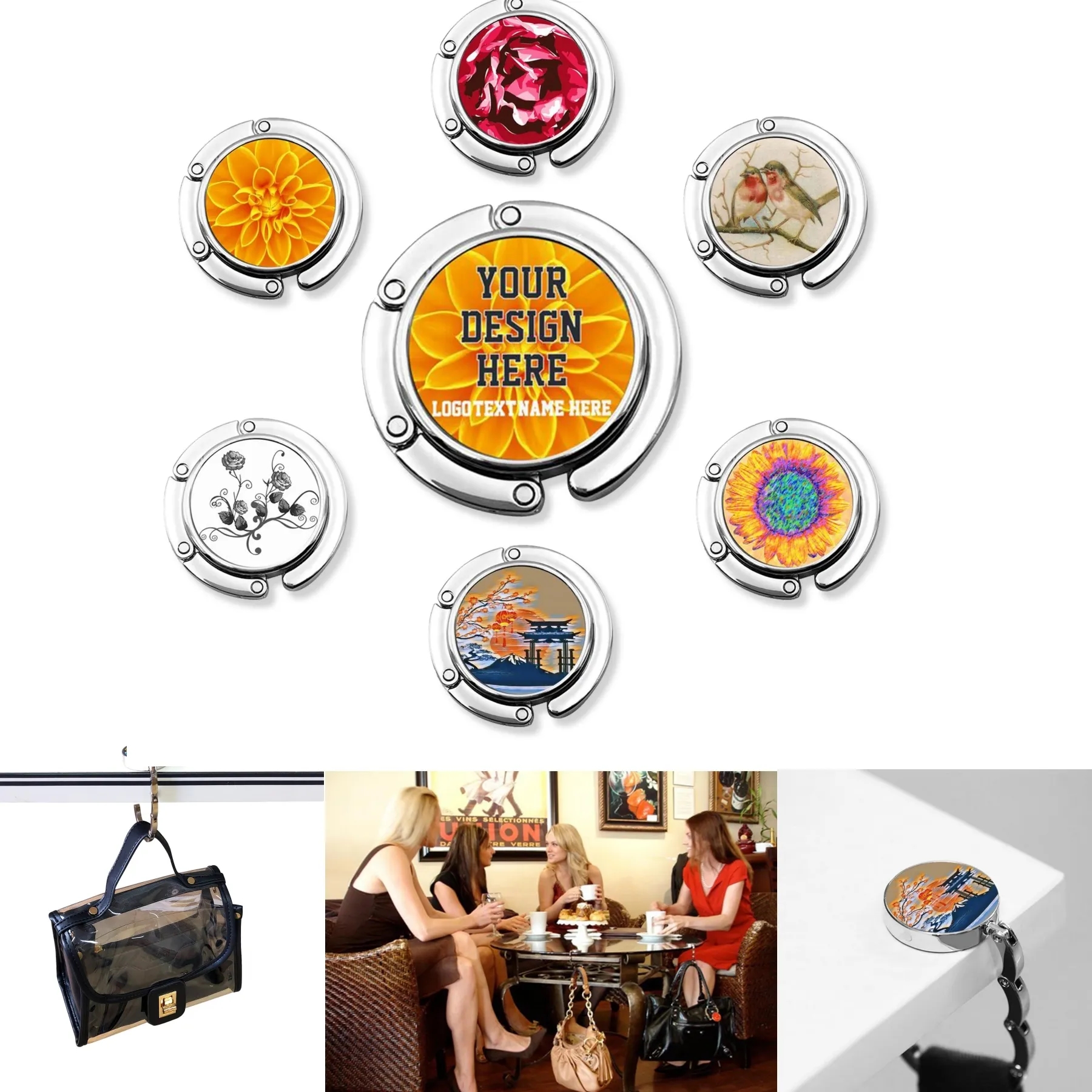 Foldable Bag Purse Hanger 3