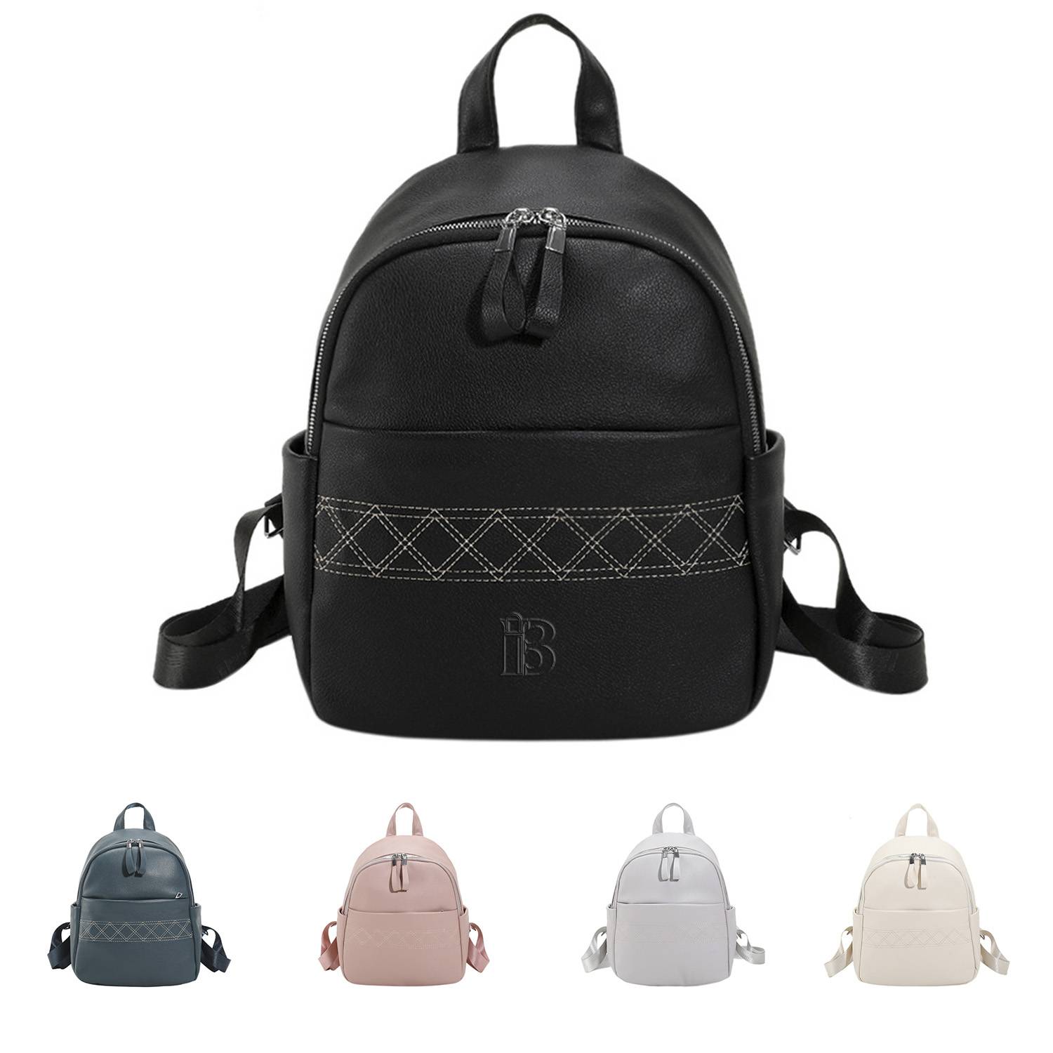 PU leather durable backpack 1