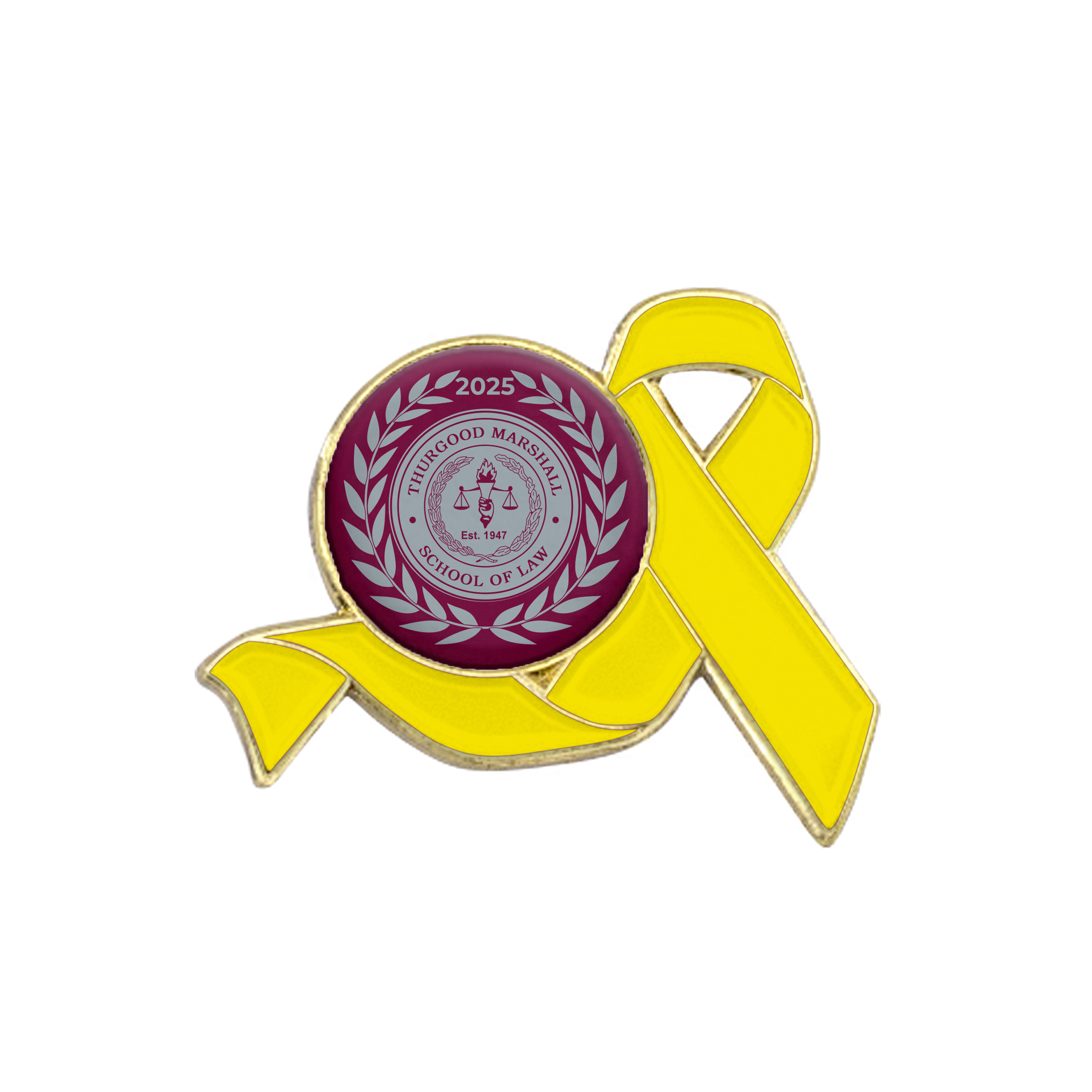 Awareness Ribbon Lapel Pins w/ Custom Logo 1