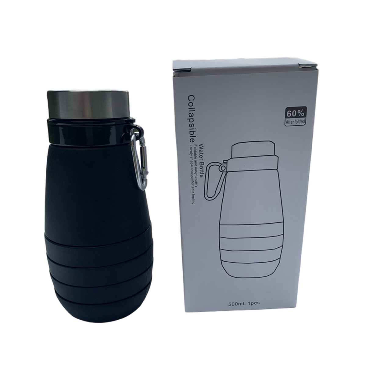 17oz Outdoor Sports Silicone Collapsible Water Bottle 5