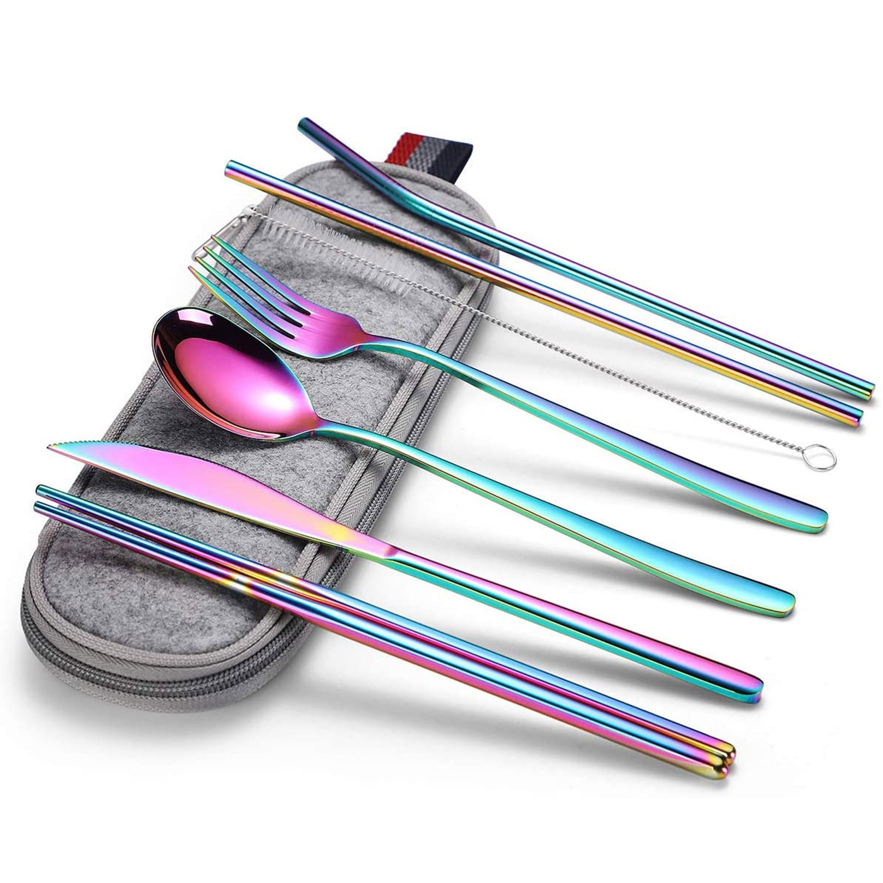 7 Piece Outdoor Tableware Reusable Utensils Set 9