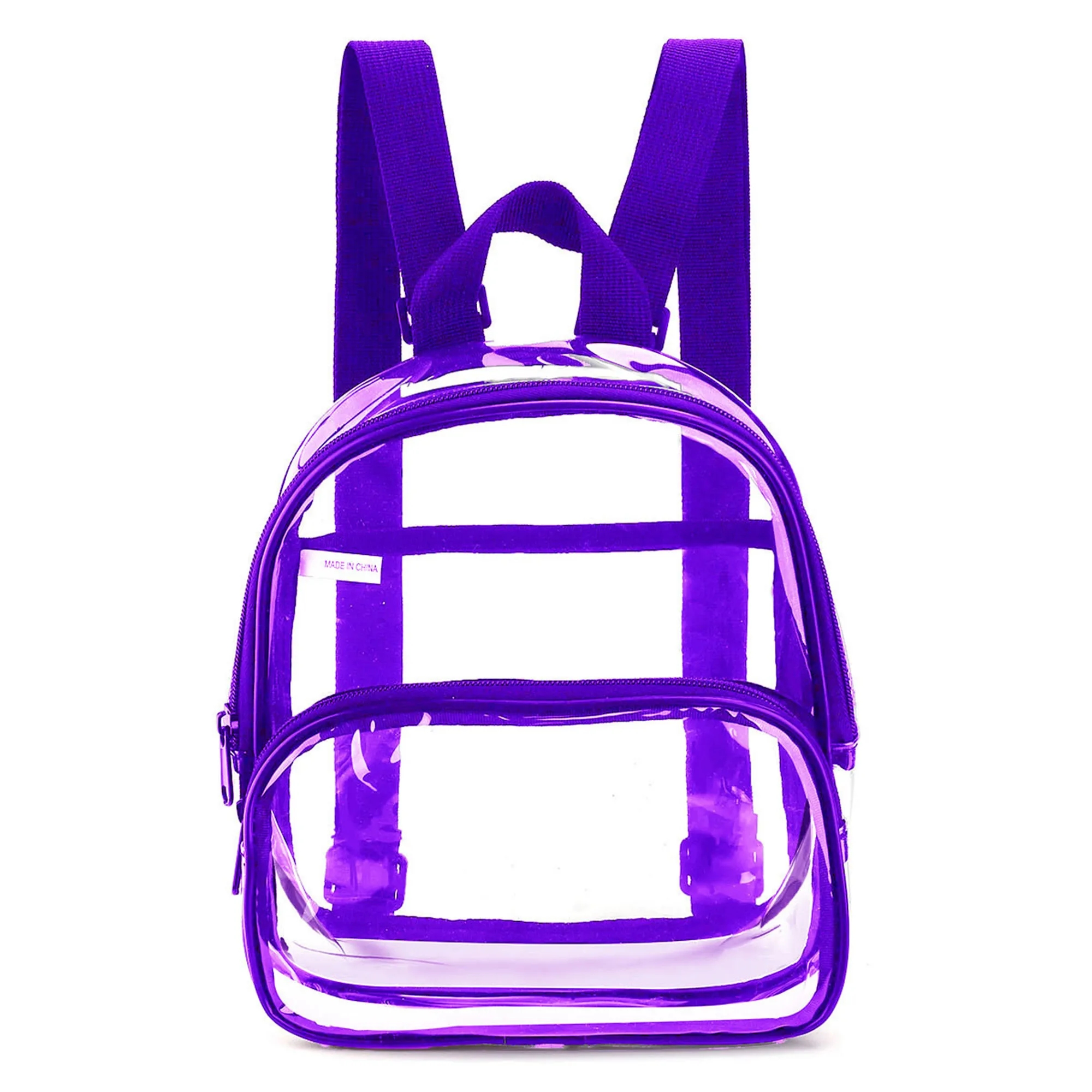 MOQ 30 Transparent Backpack 40 Wire PVC Commuter Leisure 7