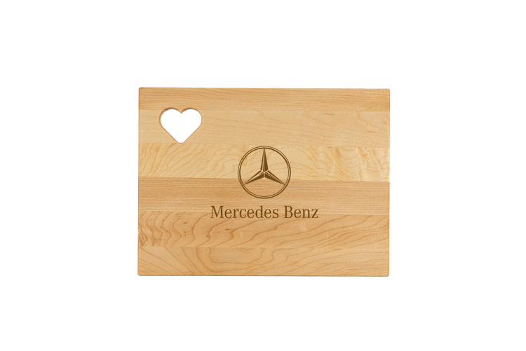Small Maple Cutting Board with Heart Cutout 12"x9"x3/4" 3