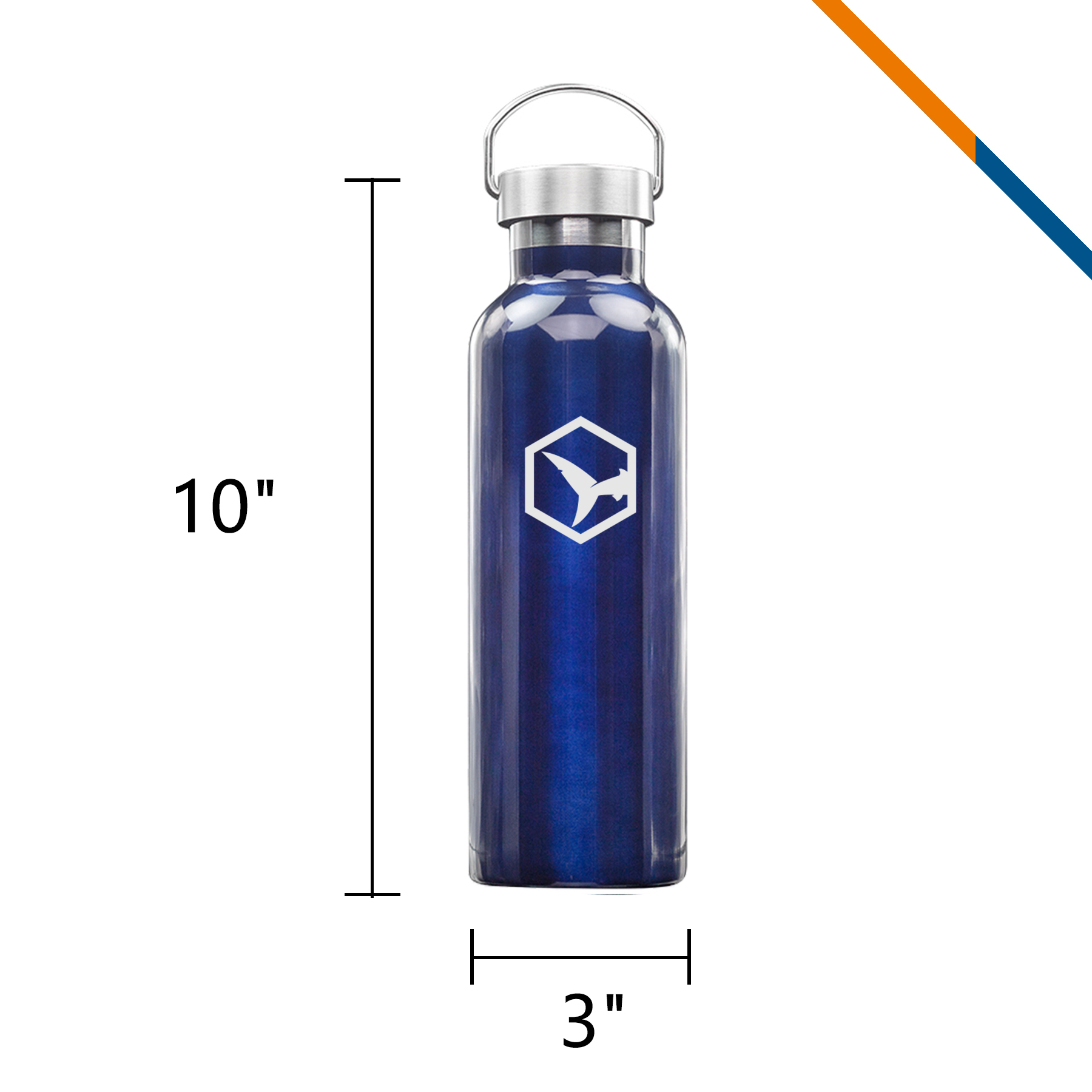 Dundox Stainless Steel Water Bottle - 25 OZ., custom water bottle with logo imprint 2