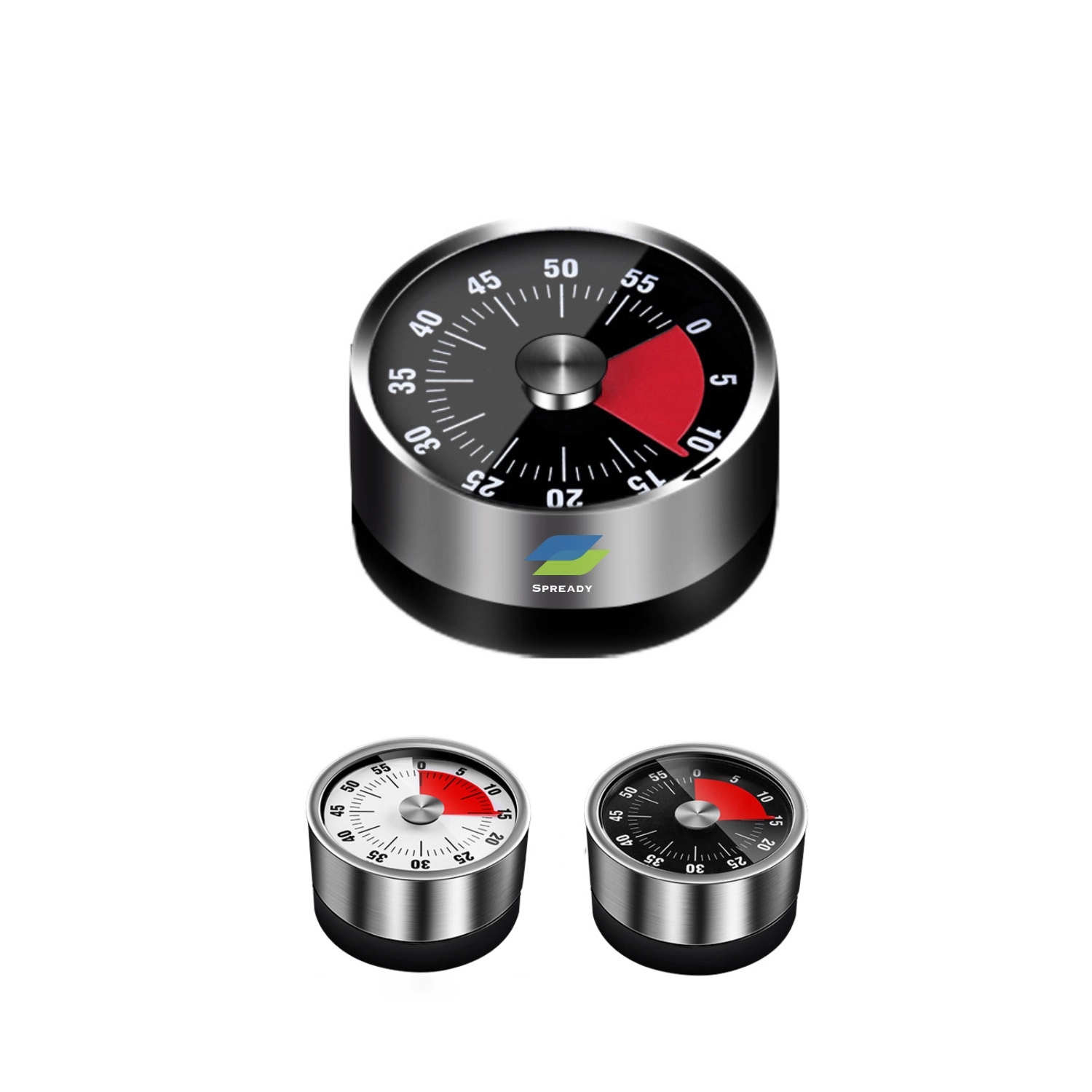Mechanical Magnetic Stainless Steel Timer 60 Mins Countdown 2