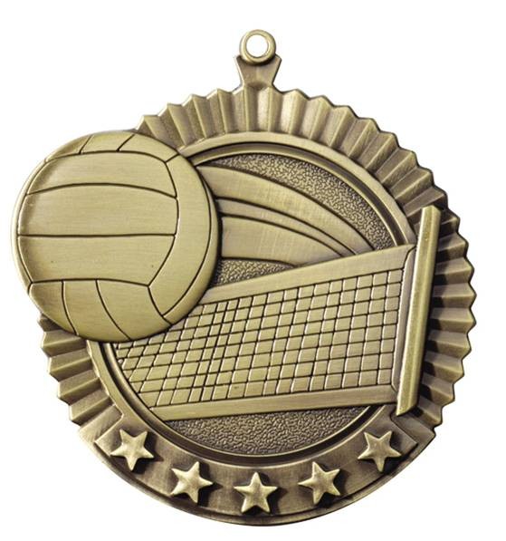 Volleyball Star Medal 2 3/4" 1