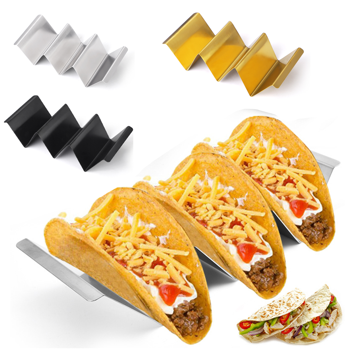 Stainless Steel Taco Holder 4
