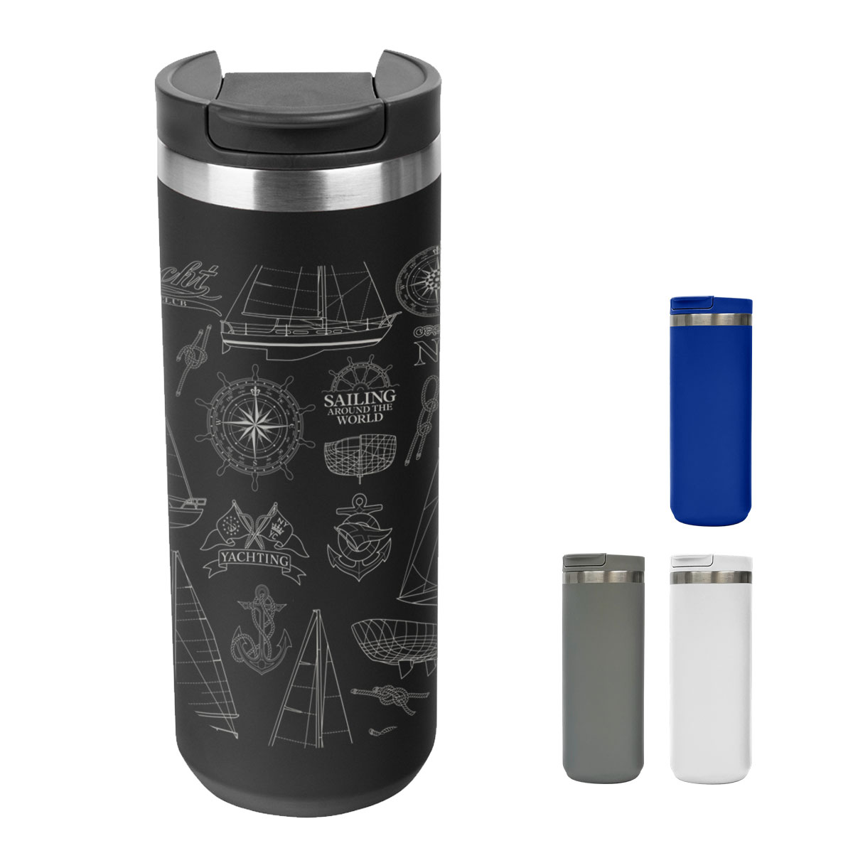 18 Oz. Full Laser Sienna Stainless Steel Bottle 3