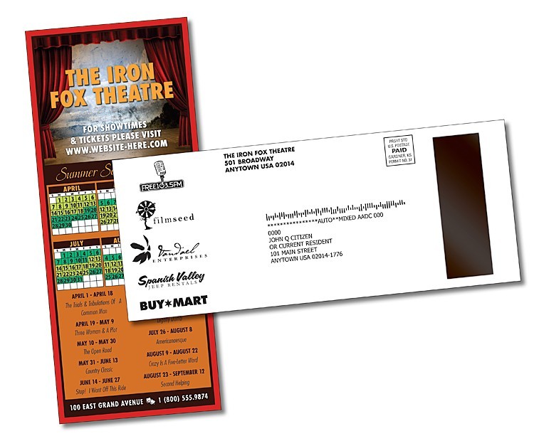 UV-Coated (1S) Card/Postcard with 1" x 3" Magnet Strip - 5.5 x 10.75 - 10 pt. 2