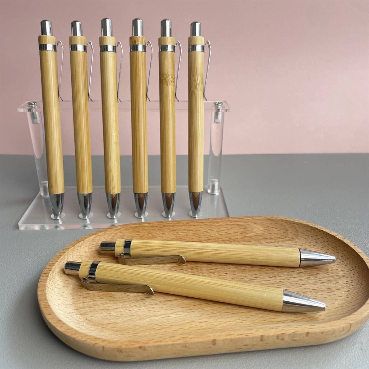Custom Luxury Bamboo Ballpoint Pen 5