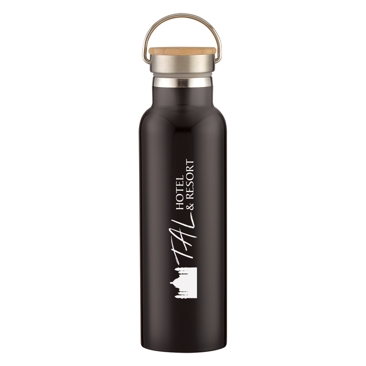 21 Oz. Tipton Recycled Stainless Steel Bottle With Bamboo Lid, custom water bottle with logo imprint 6