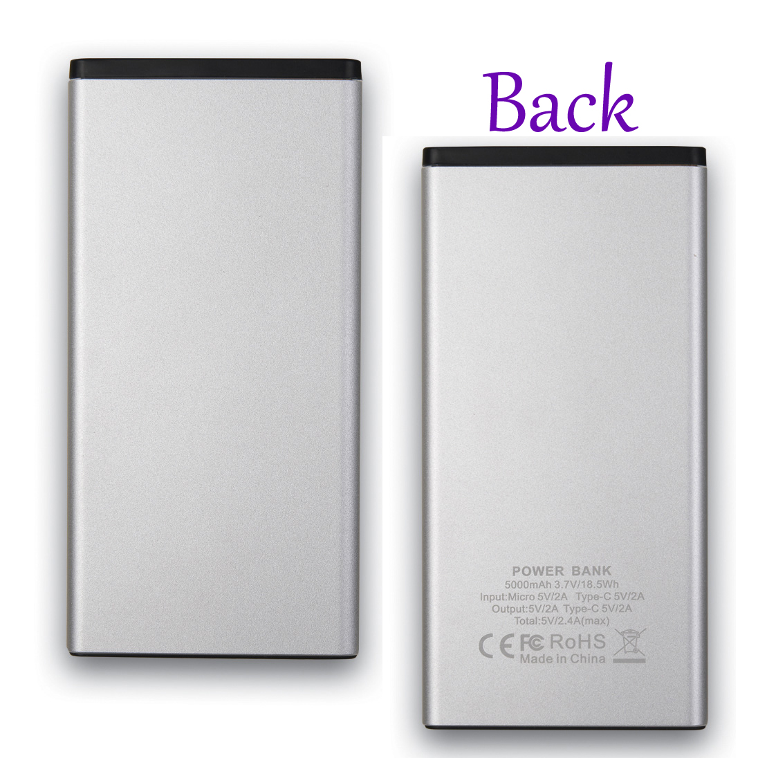 Aluminum 5,000 mAh Power Bank 2