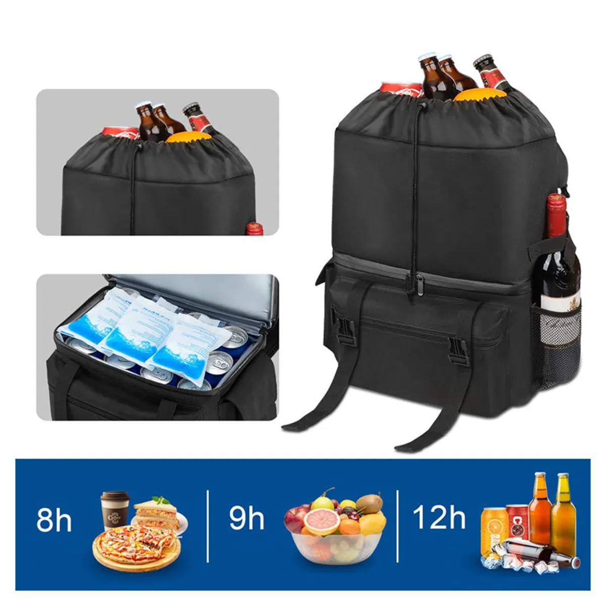 Logo Insulated Leakproof Cooler Picnic Double Layer Backpack 4