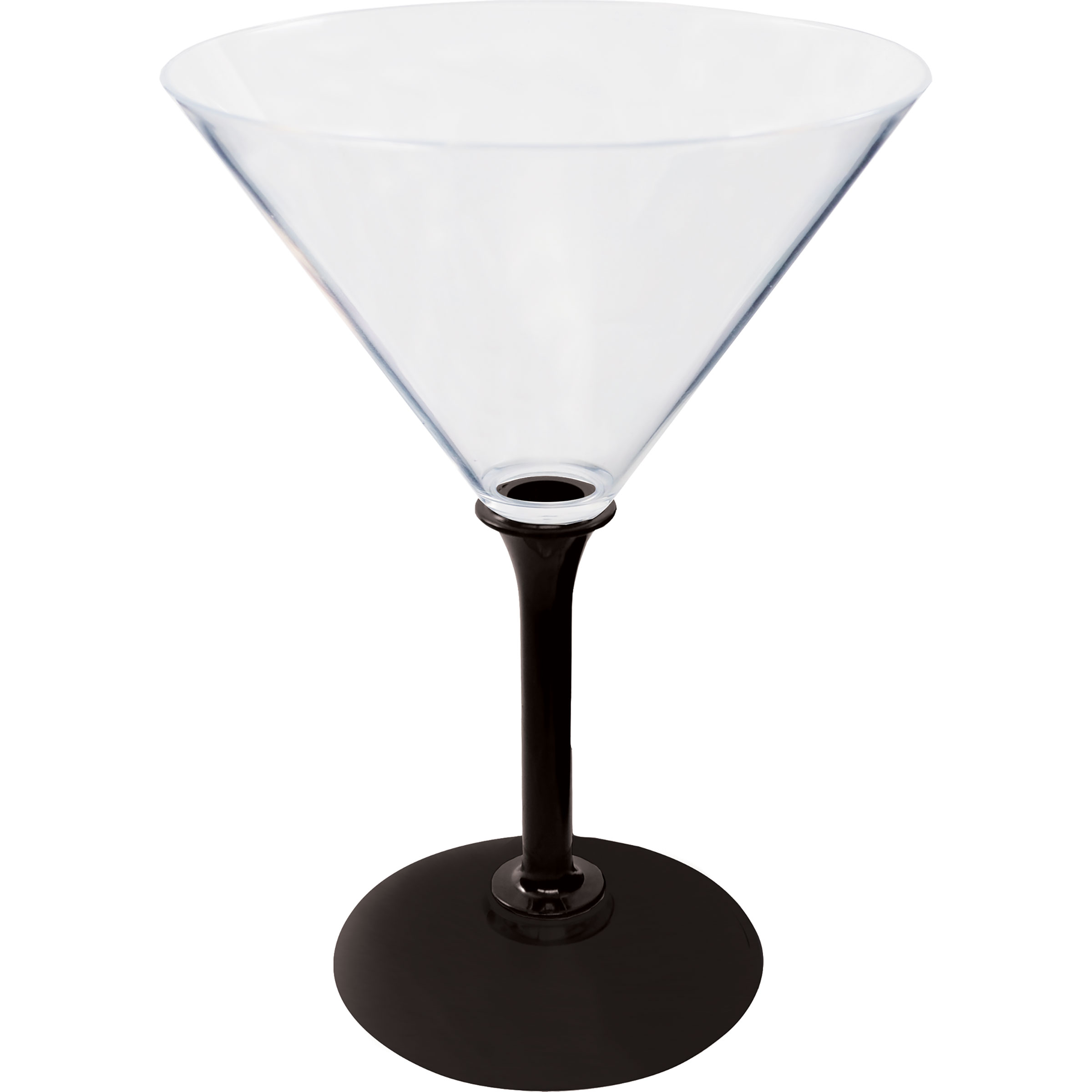 10oz Standard Stem Plastic Martini Glass with Your Choice of Stem Color 10