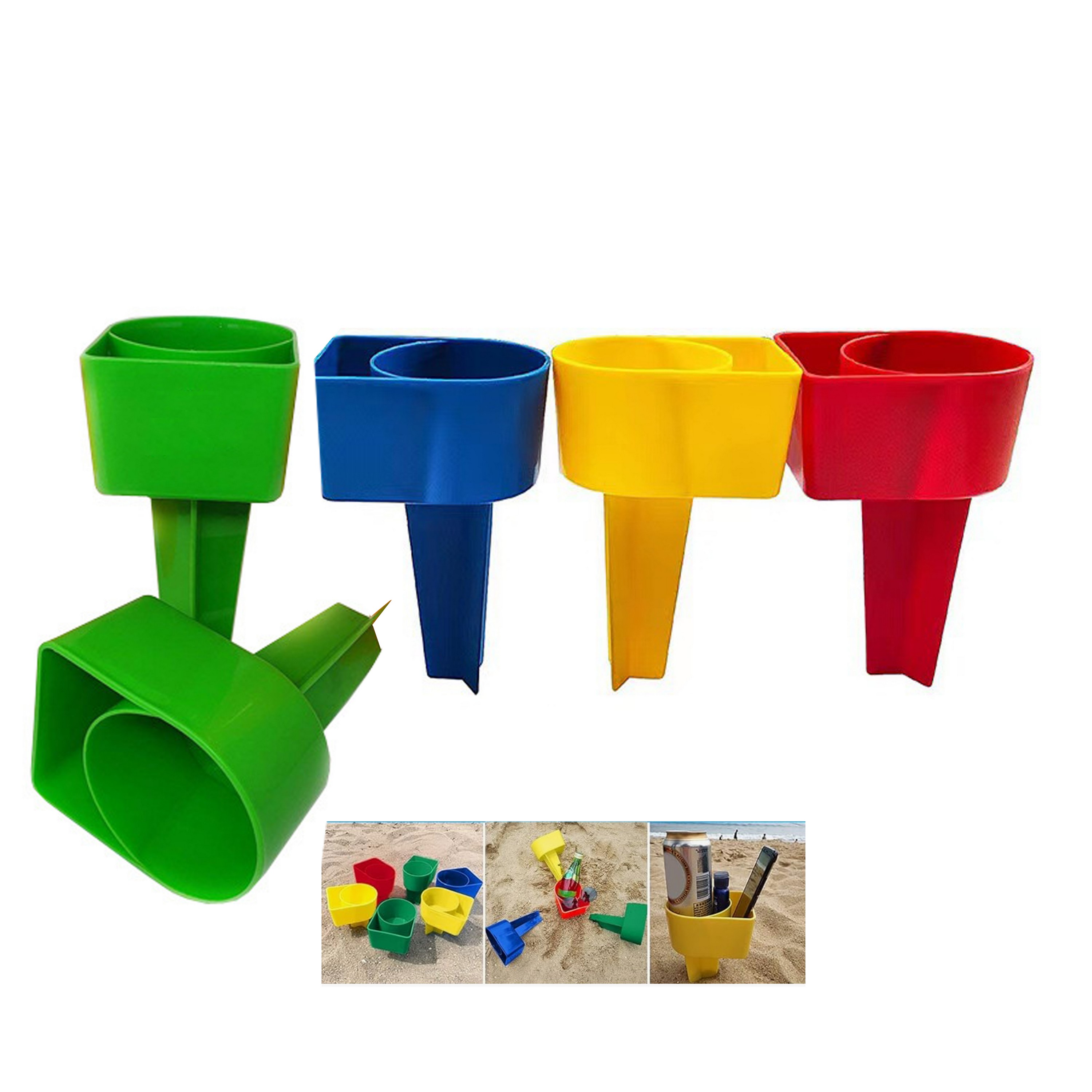 Beach Cup Holder with Pocket 2