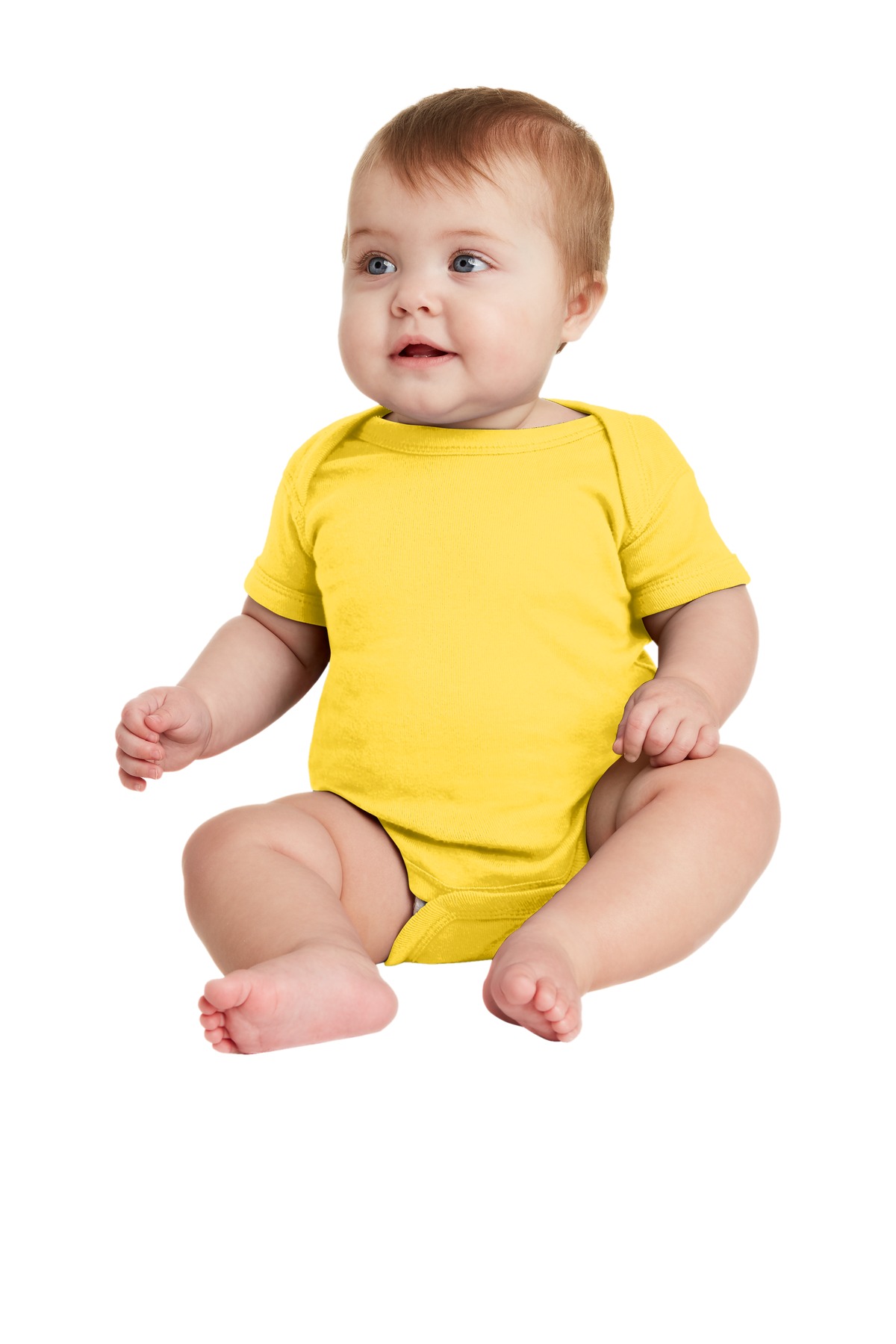 Rabbit Skins Infant Short Sleeve Baby Rib Bodysuit. RS4400 97